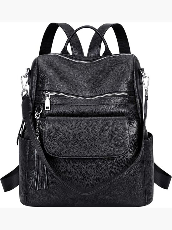 Genuine Leather Backpack Purse for Women Large Convertible Shoulder Bag main image 5